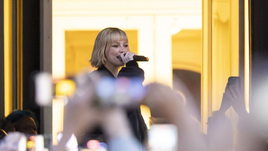 Angèle joining Amelie Lens on stage at Dour Festival in 2026